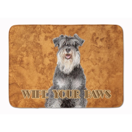 Carolines Treasures Schnauzer Wipe Your Paws Machine Washable Memory Foam Mat KJ1221RUG
